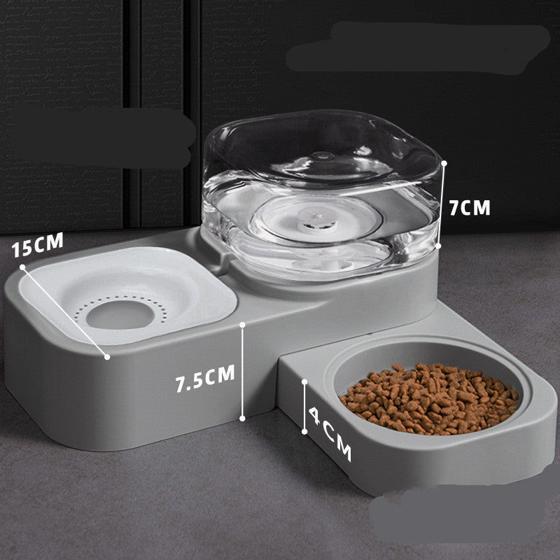 Gravity pet feeder and water dispenser set — real product photo