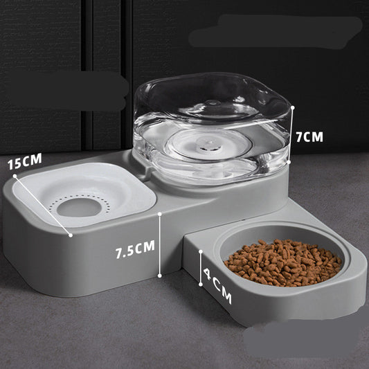 Gravity pet feeder and water dispenser set — real product photo
