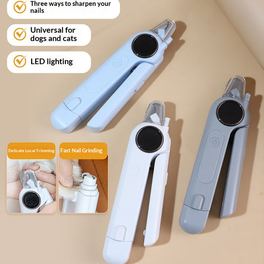 Quiet USB-rechargeable dog nail grinder for at-home nail trims