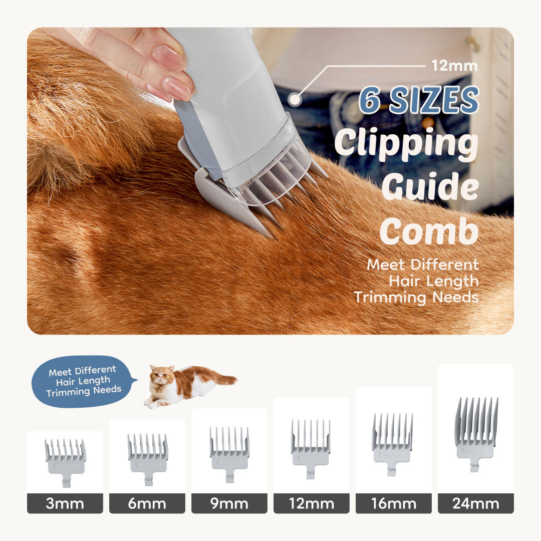 Cordless grooming clipper in use on a dog