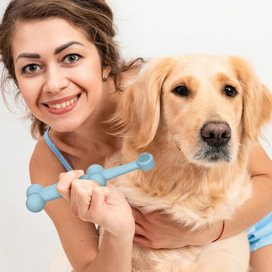 Silicone finger toothbrushes for cleaning dog and cat teeth