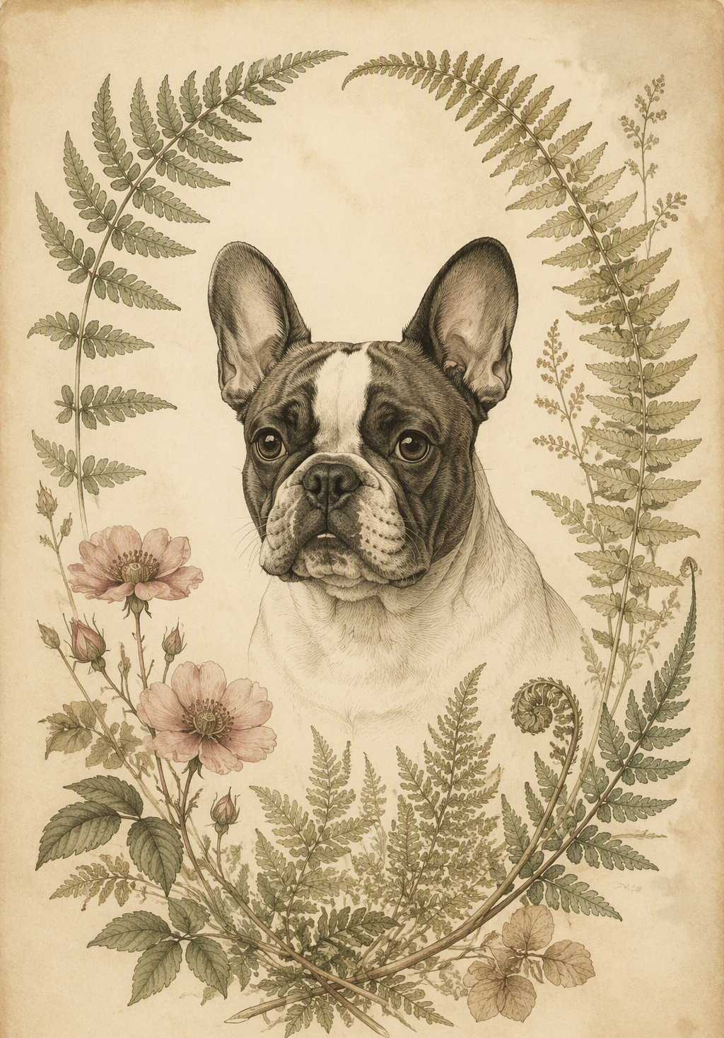 Vintage Herbarium Pets — 6-Piece Botanical Gallery Wall Set (Instant Download)